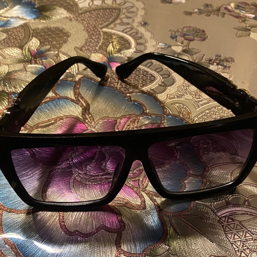 Versace Black and Purple Sunglasses